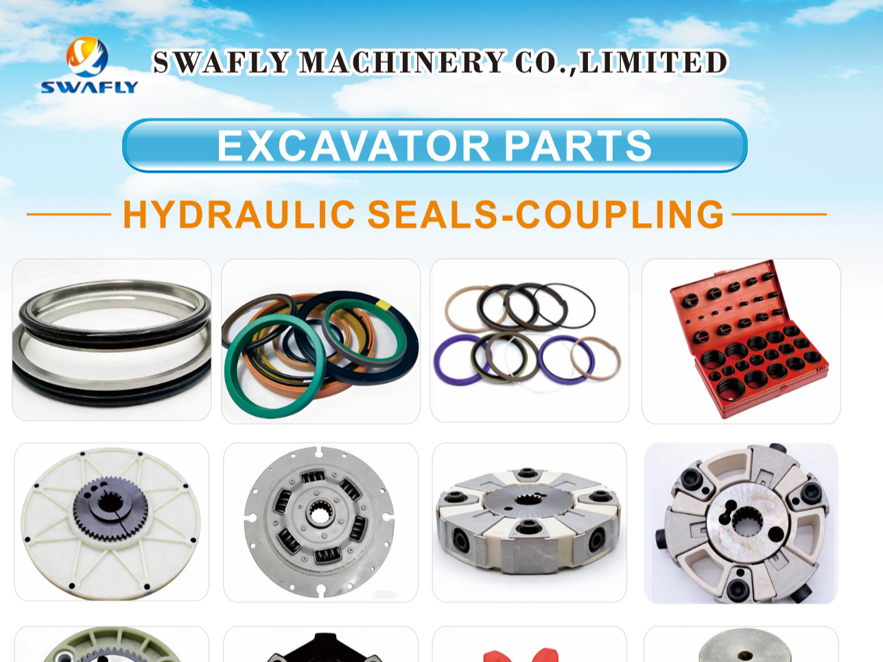 Kvalitetspakninger og -dele til gravemaskiner, læssere og bulldozere