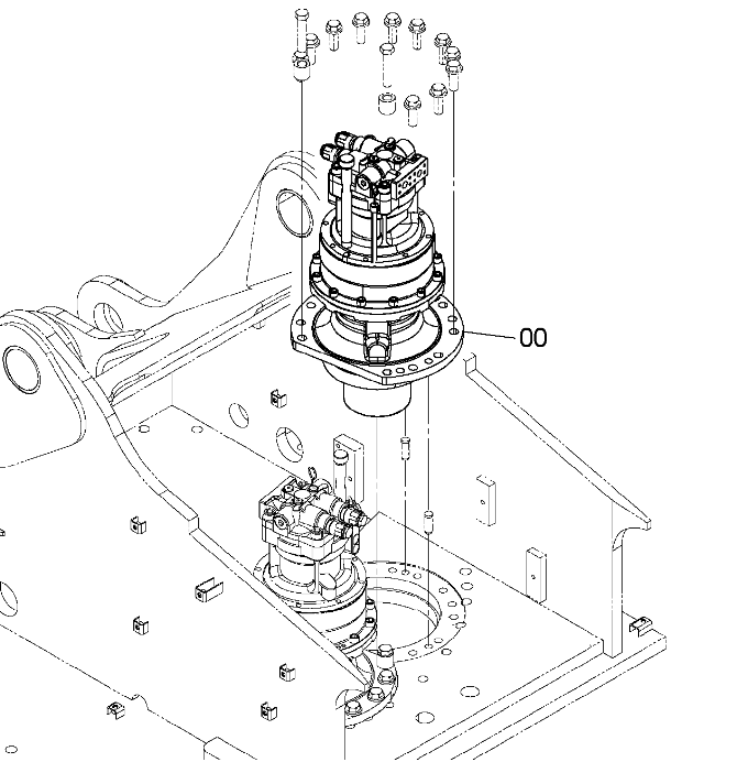 Hitachi ZX470LC-5G Swing-enhed YB60000927 9301098